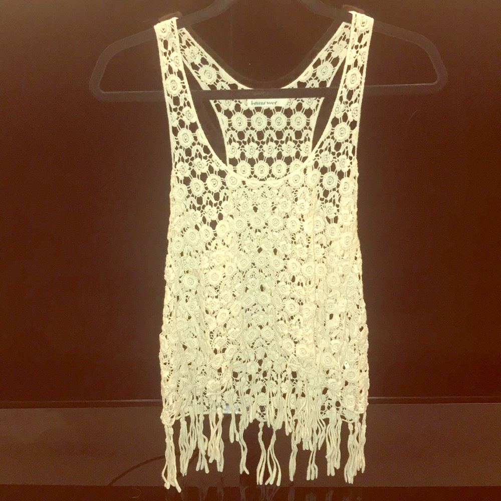 Boho style white shirt